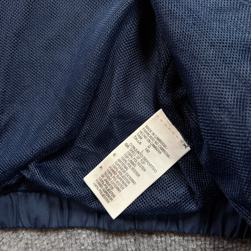 Adidas Track Jacket Mens Large Navy Blue Climalite Full Zip Mesh Lined 3-Stripe - Picture 5 of 13